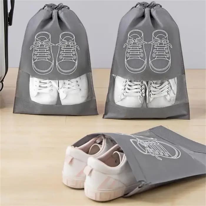 5/10pcs Chaussures Sac De Rangement Placard Organisateur Non Tissé Voyage Portable Sac Étanche Poche Vêtements Classé Tirer Sac Suspendu