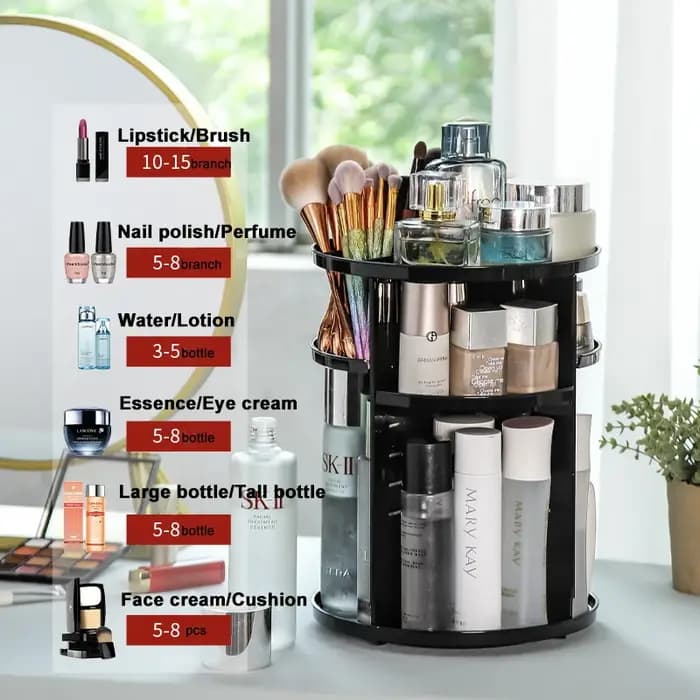 Boîte de rangement rotative pour cosmétiques