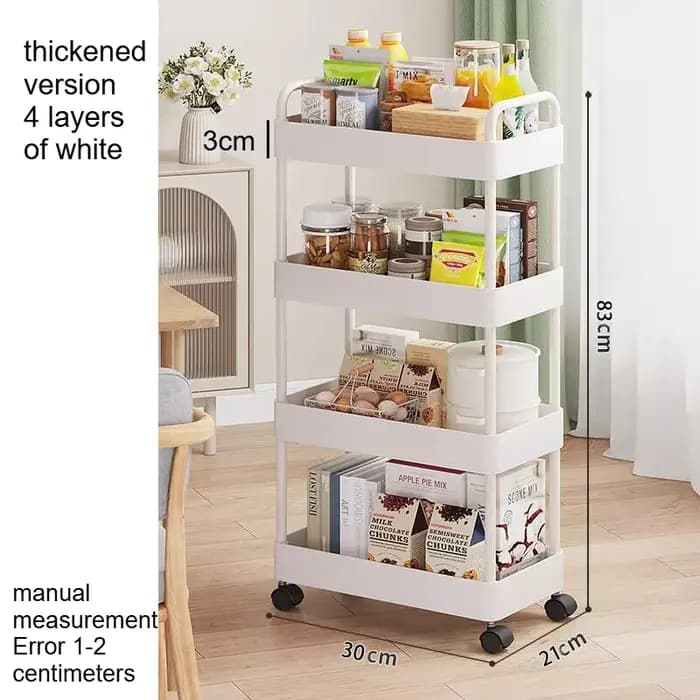 Petit chariot de rangement multi-niveaux mobile pour la maison