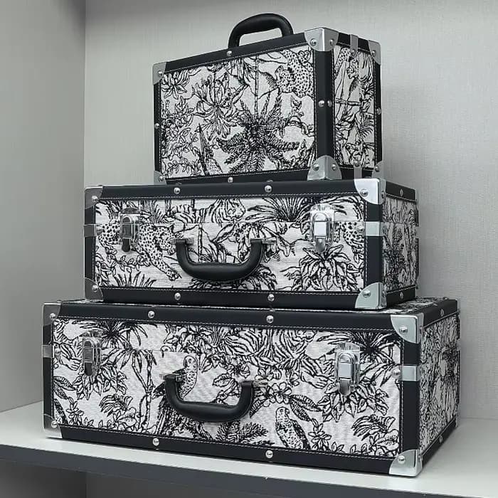 Boîte de rangement en cuir