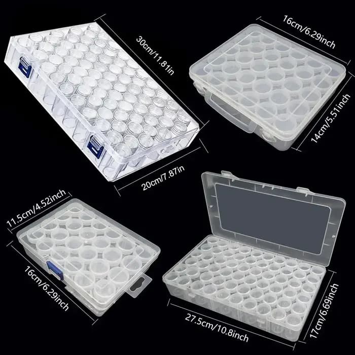 Bouteille de rangement de 24/30/48/60/80 perles