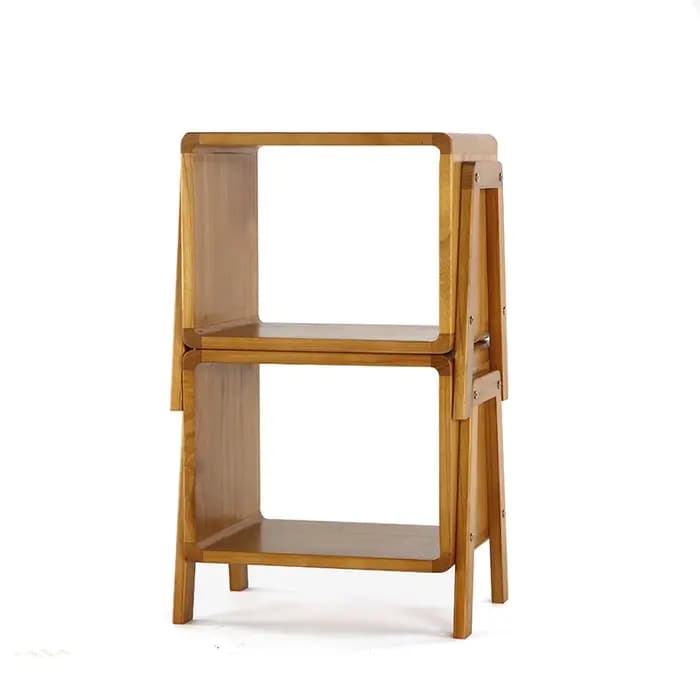 Banc de rangement polyvalent en bois créatif japonais