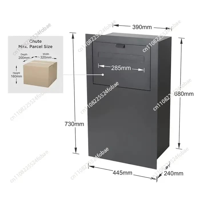 Boîte à colis antivol pour bureau à domicile