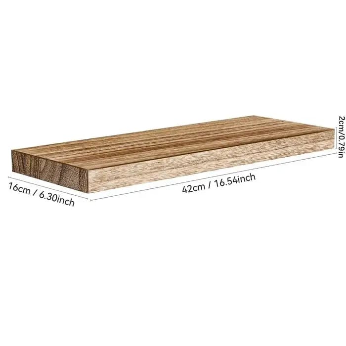Étagères murales flottantes en bois, plus profondes et plus épaisses, multifonctionnelles pour salle de bain (1 pièce)