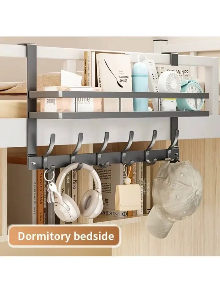 Support de rangement au-dessus de la porte facile à installer – Crochets métalliques multifonctionnels pour