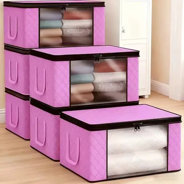 6 Grandes boîtes de rangement pliables avec fenêtres