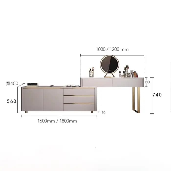 Coiffeuse de rangement au Design Simple, commode de luxe élégante et esthétique, coiffeuse nordique peu encombrante, meubles de salon