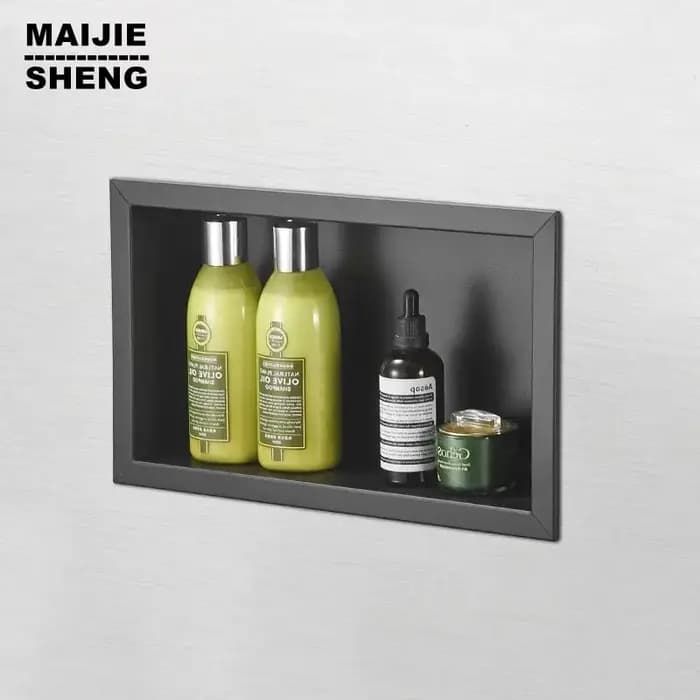 Armoire de rangement noire pour salle de bain
