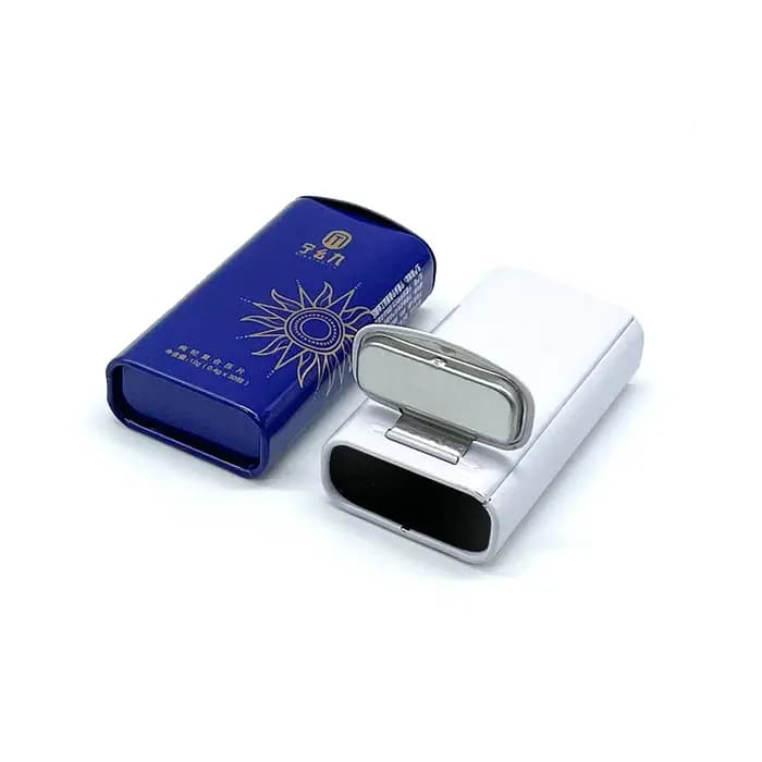 Boîte de rangement portable en fer blanc avec couvercle rabattable