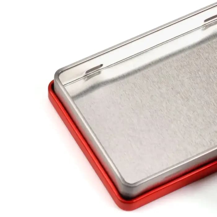 Boîte rectangulaire en fer-blanc brossé