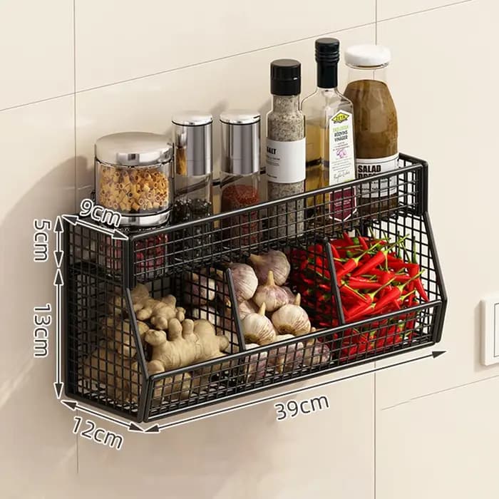 Étagère de rangement de cuisine à trois compartiments