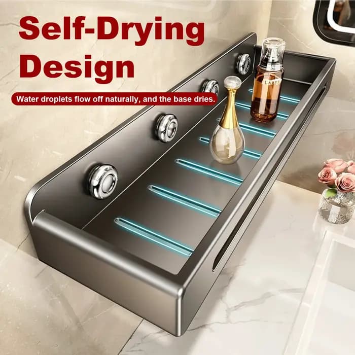 Étagère murale de salle de bain en acier inoxydable