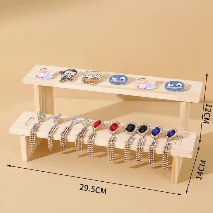 Étagère montante d'affichage en bois, petit support de table pour aliments, présentoir en bois, prés