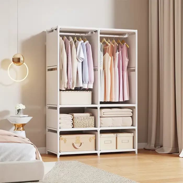 Nouvelle armoire de chambre à coucher, montage simple, économique, robuste, durable, idéale pour appartement ou maison de location, armoire suspendue