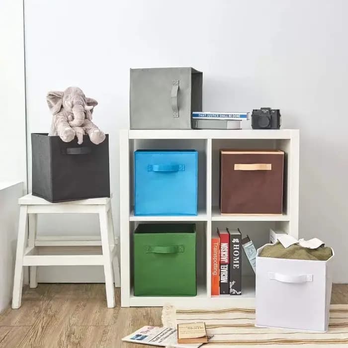 Boîte de rangement pliable pour tiroir d'art en tissu
