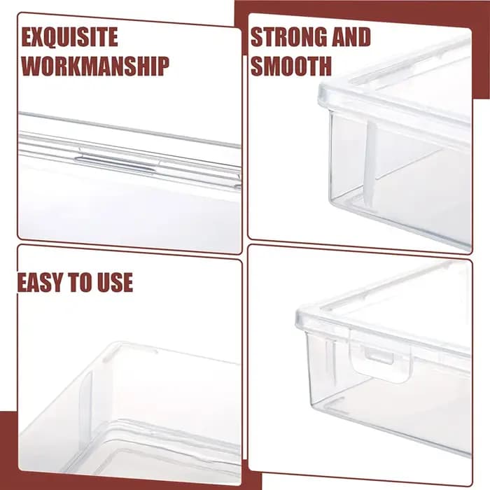 6 boîtes de rangement en plastique avec couvercle