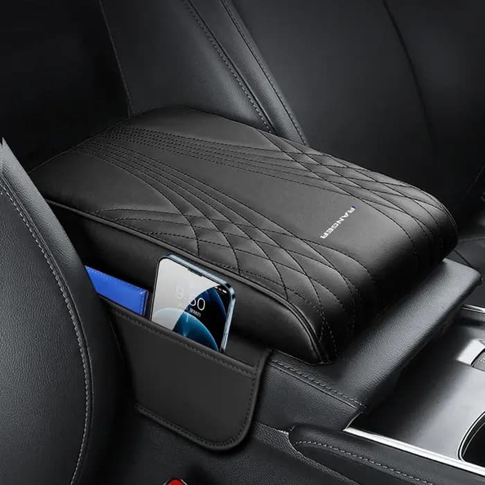 Coussin de Protection pour Accoudoir Central de Voiture avec Sac de Rangement
