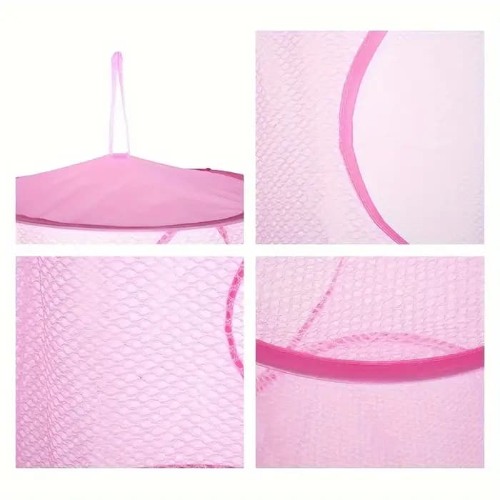 Panier à linge suspendu à 3 niveaux en maille de nylon
