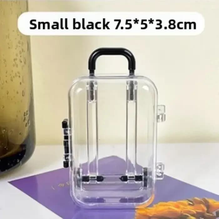 Boîte de rangement transparente mini valise