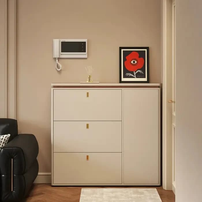 Organisateur de chaussures de balcon, meuble à chaussures mince de luxe en bois, étagère à chaussures pour entrée d'hôtel, organisateur de chaussures, mobilier de chambre