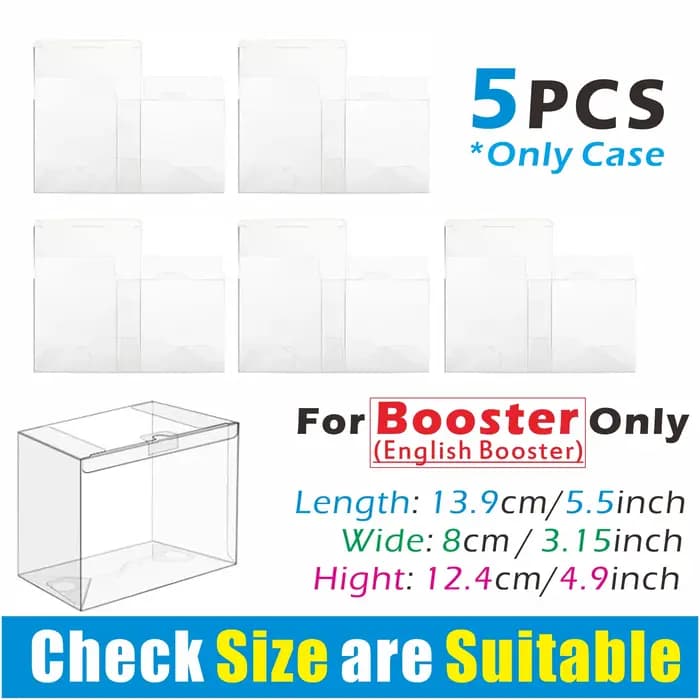 5/10 pièces Booster boîte boîtier 0.45mm d'épaisseur clair stockage