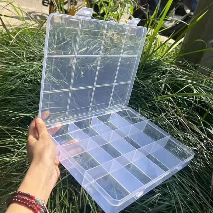 Boîte à perles, boîte de rangement pour perles avec emplacements pour cartes | Grande capacité