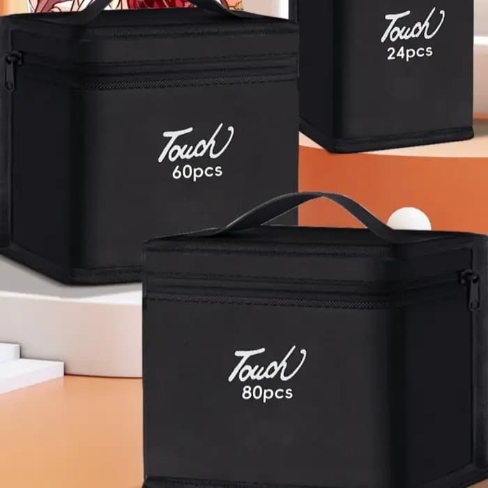 Sac de rangement pour stylos marqueurs de couleur noire