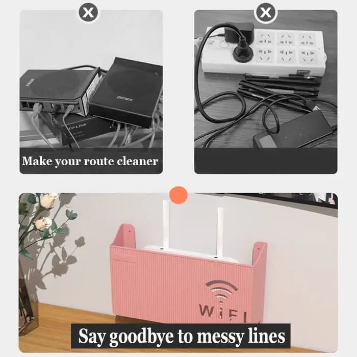 Boîte de rangement murale sans fil WiFi TV décodeur salon chambre routeur support