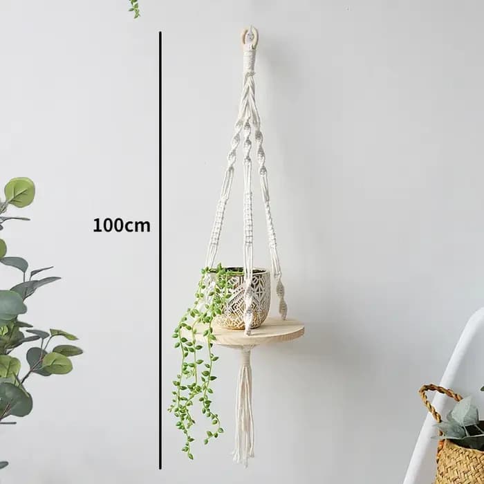 Étagères en macramé pour chambre à coucher et plantes