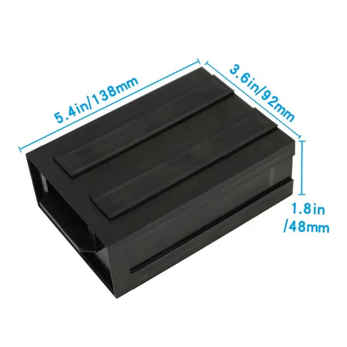 Boîtes à tiroirs Q-DB1 ESD 138x92x48mm, organisez des bacs en plastique noir de stockage conducteur antistatique SMD IC