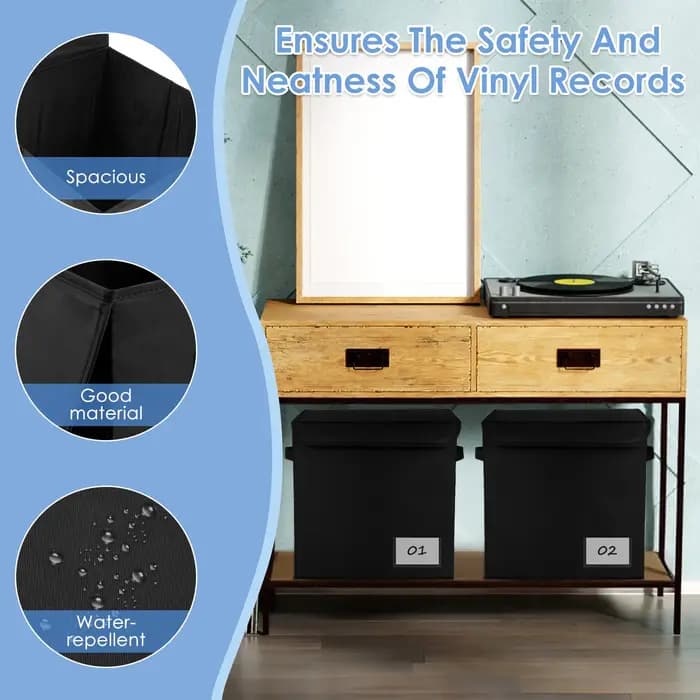 Boîte de rangement pour disques vinyles