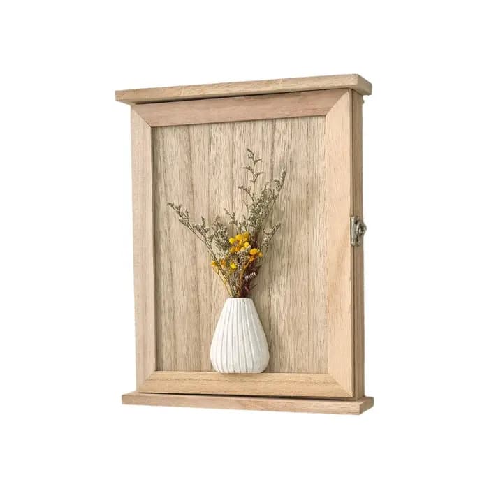 Boîte de rangement murale créative en bois pour clés