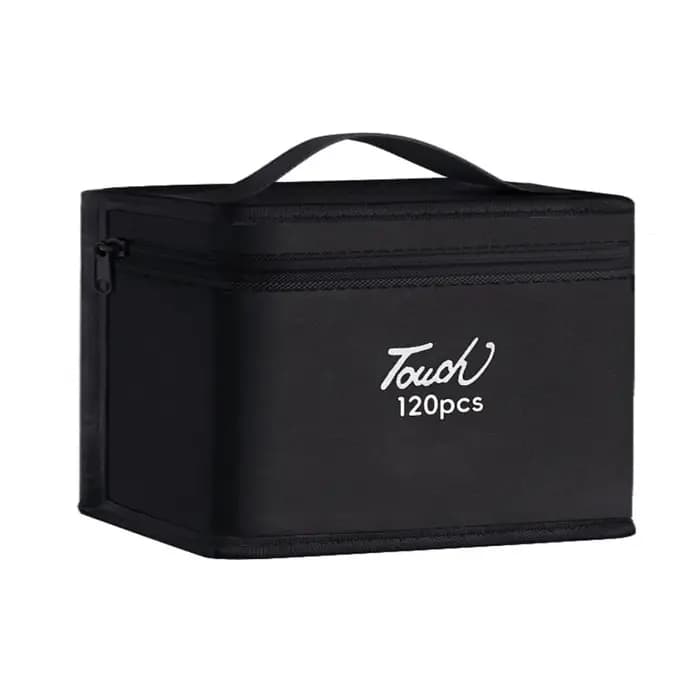 Sac de rangement pour stylos marqueurs de couleur noire