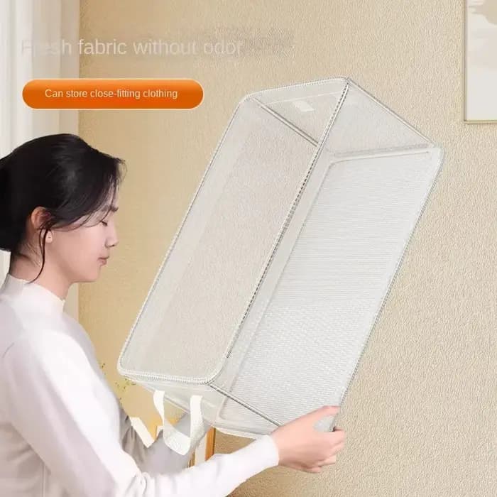 1 boîte de rangement transparente en PVC avec cadre en acier solide