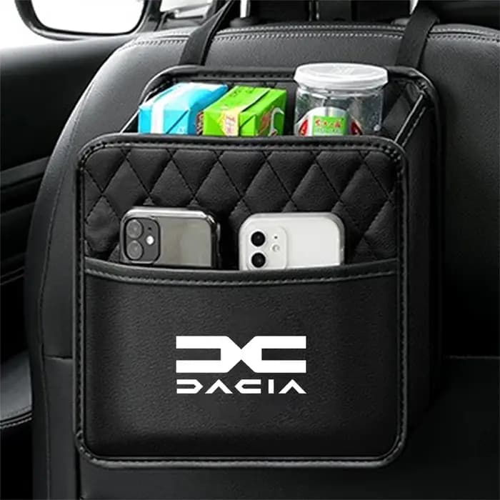 Boîte de rangement pour siège arrière de voiture, organisateur suspendu pour siège auto, sacs en cuir pour Dacia Bigster Spring Duster Sandero Jogger Dokker Lodgy