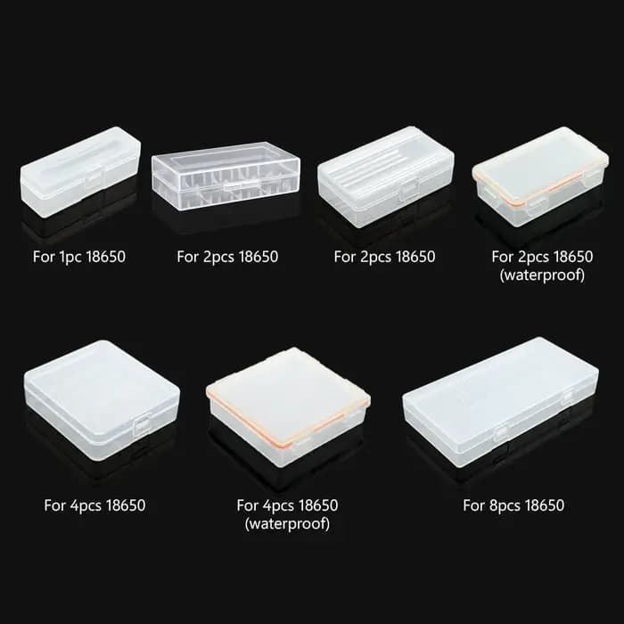 Soshine-Boîte de Rangement de Piles AA/AAA, Boîtier 18650, Couvercle, Conteneur en Plastique Semi-Perpétueux pour 1, 2, 4, 8x