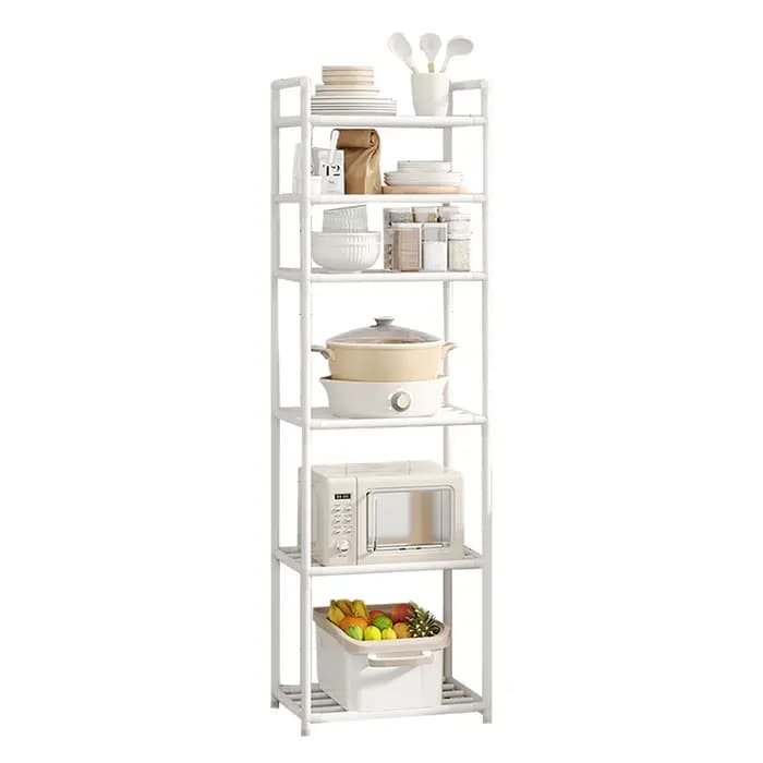 Étagère de rangement en métal à 6 niveaux, multicouche du sol au sol, support de rangement pour sall