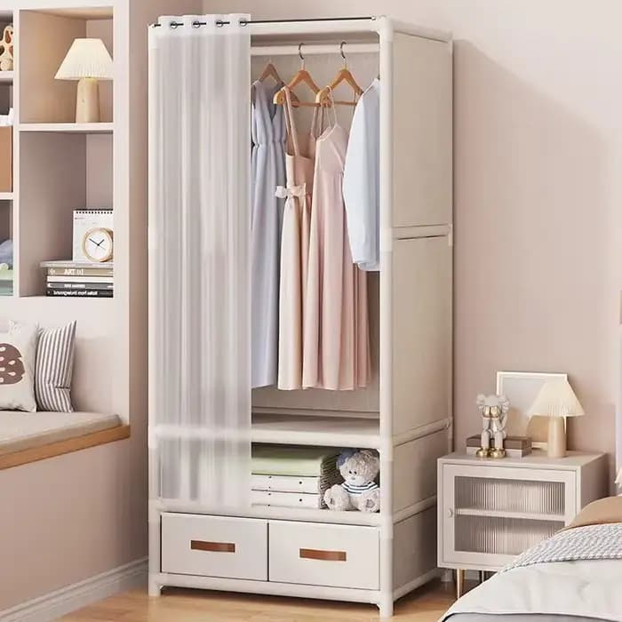 Armoire pliable de grande capacité pour dortoir et chambre à coucher