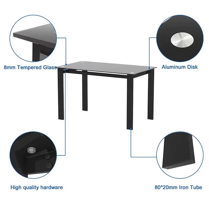 Table à Manger Multifonction, Sécurité et Facile à Nettoyer, pour Salle à Manger et Salon