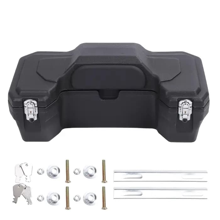 Boîte de rangement arrière pour ATV, système de verrouillage sécurisé, anti-rayures, dossier intégré