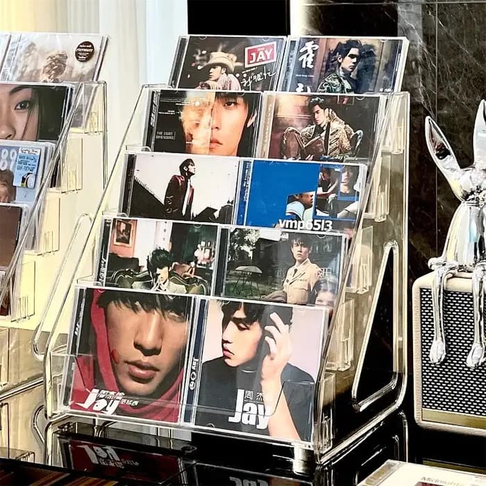 Vitrine de CD, présentoir de disques en acrylique pour la maison