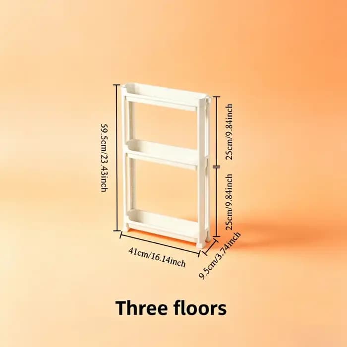 Organisateur de rangement étroit à 3 niveaux pour porte, largeur 9,5 cm, étagère pour espaces étroit