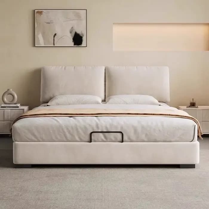 Lit européen Unique, rangement de chambre à coucher moderne