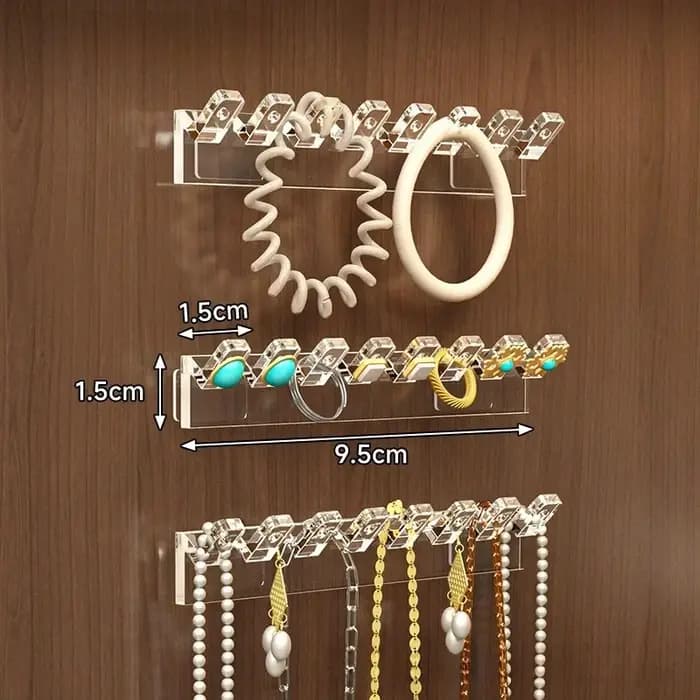 Support de rangement pour bijoux à fixer derrière la porte de l'armoire miroir