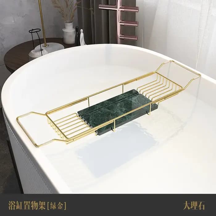 Étagère rétractable multifonctionnelle pour baignoire
