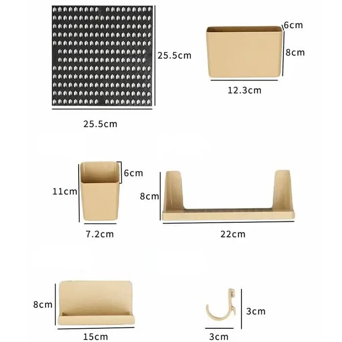 Trou conseil dortoir étagère murale Kawaii décoration de la maison gratuit poinçonnage adhésif étudiants étude mural support de rangement organisateur