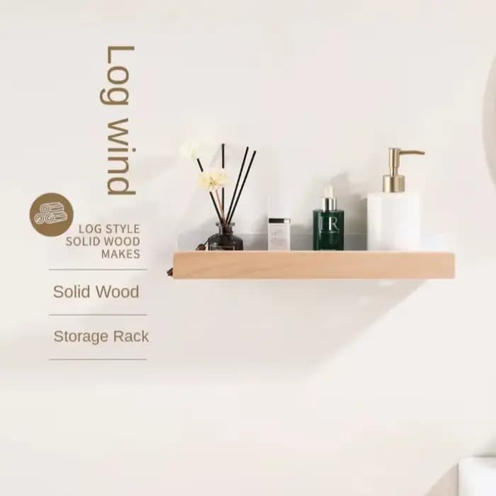 Étagères de rangement de salle de bain en bois