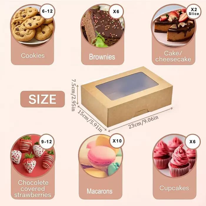 5/15/30 boîtes à biscuits avec fenêtres - boîtes à pain