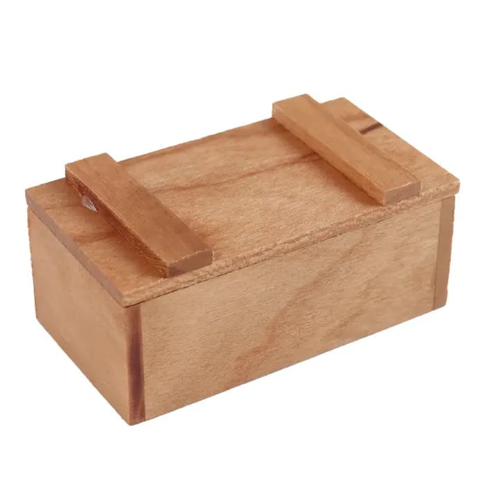Mini boîte de rangement en bois cerise