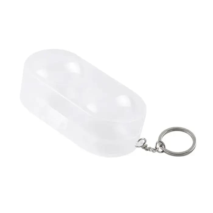 Boîte de rangement pour 2 balles de tennis de table avec porte-clés, boîte de transport pour balles